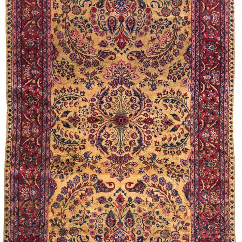 Teppich. Isfahan, um 1900. Wolle/Seide. 202 x 125 cm.