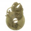 Phönix auf Bi-Scheibe. Jade. China, 18. Jh. L. 7,5 cm.