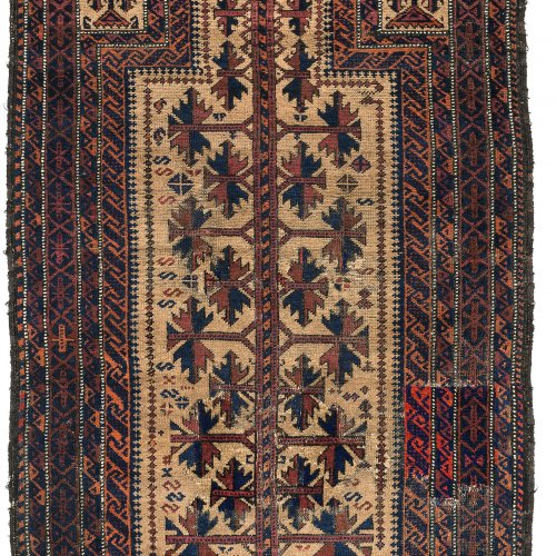 Teppich. Belutsch, 1. Hälfte 20. Jh. Besch. 150 x 75 cm.