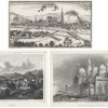 Kupferstich und zwei Stahlstiche. Landshut, Bad Aibling und der Dom von Padua. Verschiedene Maße. Leicht fleckig.