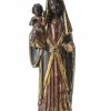 Süddeutsch, 19. Jh. Muttergottes von Altötting. Übergangene Farbfassung. H. 24,5 cm. Besch. Mit Sockel.