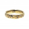 Bandring, 14 K GG, Diamantsplitterbesatz.