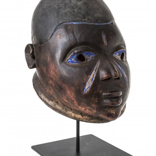 Helmmaske Gelede. Yoruba, Nigeria. H. 24 cm.