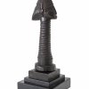 Janusköpfige Stele. Luba, D.R.Kongo. H. 22 cm.