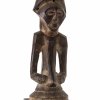 Magische Halbfigur. Hemba, D.R. Kongo. H. 26,5 cm. Mit großer Öffnung oben am Kopf, zur Aufnahme magischen Materials.