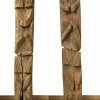 Zwei Pfosten zur Stütze eines Vordaches (Häuptlingshütte). Kamerun, Bamoun. Holz. H., ca. je 175 cm.