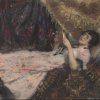 Deutsch, 19. Jh. Lesendes junges Mädchen. Pastell. 45,5 x 53 cm. Unles. sign., dat. 14.