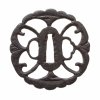 Tsuba. Japan, Edo/Meiji. Eisen. Ginkgoblätter. ø 7 cm.