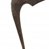 Haumesser. Afrika, wohl Dogon (Mali). Holz. H. 63 cm. Gebrauchsspuren.