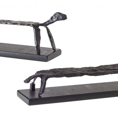 Eisenvotive. Zwei Tiere. L. 16-17 cm.