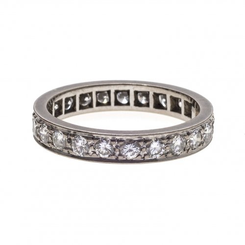 Memory Ring mit Brillanten. WG (18 K).