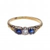 Ring mit Saphir- und Diamatbesatz.