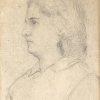 Defregger, Franz von. Tirolerin. Bleistiftskizze. 12,5 x 10 cm. Gebräunt Unsign.