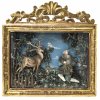 Collagenbild. Hl. Hubertus. München, 18. Jh.  34 x 33 cm.