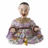 Wackelpagode. Porzellan, 19. Jh. Sitzend, farbig staffiert. H. 12,5 cm.