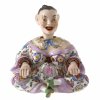 Wackelpagode. Porzellan, 19. Jh. Sitzend, farbig staffiert. H. 12,5 cm.