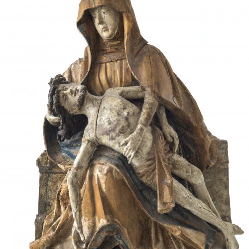 Pieta. Tirol, um 1490. H. 69,5 cm. Rest., besch.