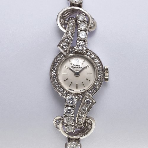 Damenschmuckuhr. Girard Perregaux. Brillantbesatz, WG.