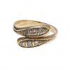 Ring. 585 GG. Brilliantbesatz.