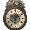 Wanduhr. Eisen, bemalt.