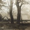 Kochanowski, Roman. Weite Landschaft mit Weidevieh. Öl/Papier/Holz. 15 x 23 cm. Sign.