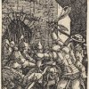 Altdorfer, Albrecht.  Christus fällt unter dem Kreuz. Bibelholzschnitt. 7,2 x 5 cm.