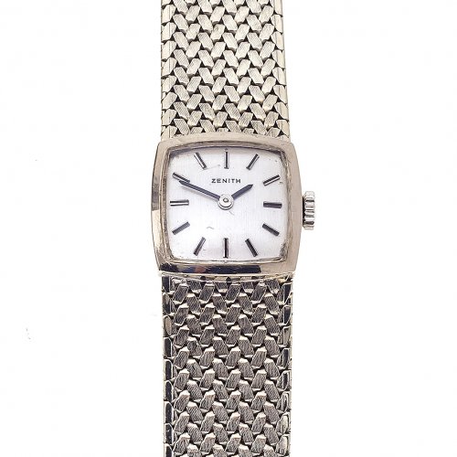 Damenarmbanduhr. Zenith. 18 K WG.