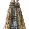 Wallfahrtsmadonna. Textile Bekleidung. H 57 cm.