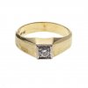 Ring. Brillantbesatz. 14 K GG.