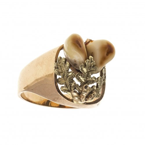 Ring. 14 K Rg. Grandlbesatz.