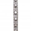 Armband. WG, Diamantbesatz in Brillant- u. Treppenschliff.