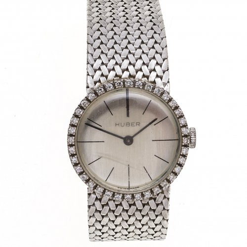 Damenarmbanduhr, 18 K WG.