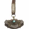 Geldbörse. Tibet, Leder, Silberbeschläge.