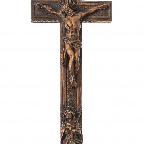 Reliquienkreuz, Oberammergau, Holz.