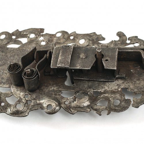 Türschloss. Schmiedeeisen, L. 33 cm.