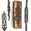 Vier Beschläge. Schmiedeeisen, L. 22-42 cm.