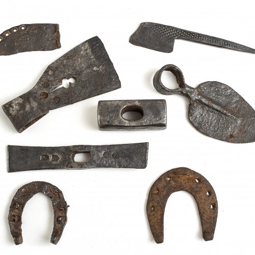 Handwerksgerät, 8-teilig, L. 11-25 cm.