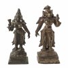 Zwei Figuren. Indien. Bronze. H. 9-10 cm.