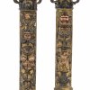Renaissance-Halbsäulenpaar mit Grotesken, Spanien.