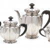 Kaffee-und Teeservice, Silber, gemarkt