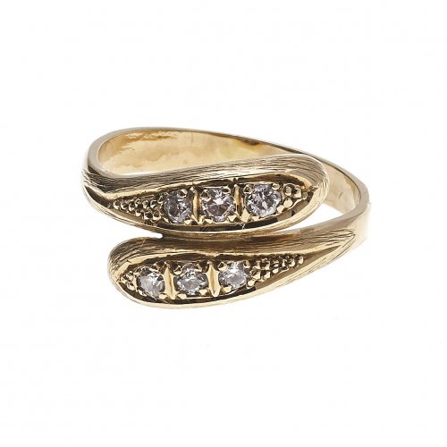 Ring. 585 GG, Brilliantbesatz