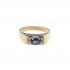 Ring. GG. Brillant-, Saphierbesatz