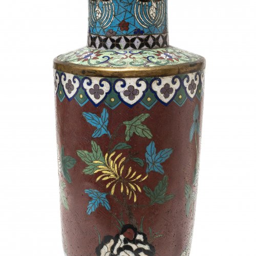 Vase, China, Email cloisonné