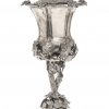 Deckelpokal, Silber, Historismus, Weinlaubdekor