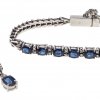 Armband und Anhänger. WG, Saphirbesatz.