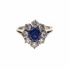 Ring mit Saphir- und Brillantbesatz.