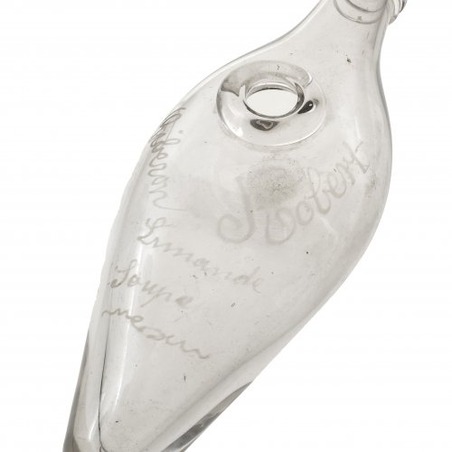Scherzgefäß, farbloses Glas