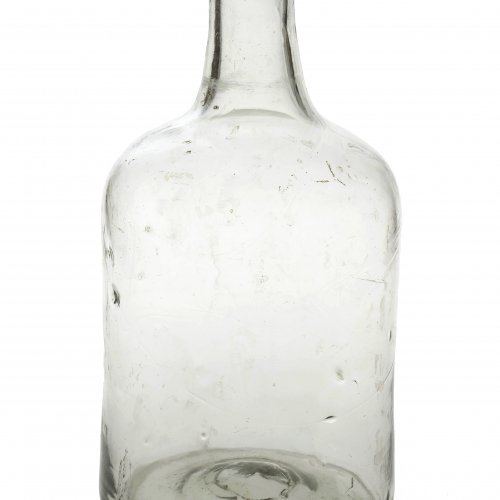 Zylinderflasche, farbloses Glas