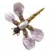 Brosche. Libelle. Amethystbesatz.
