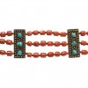 Korallenarmband mit Türkisen.